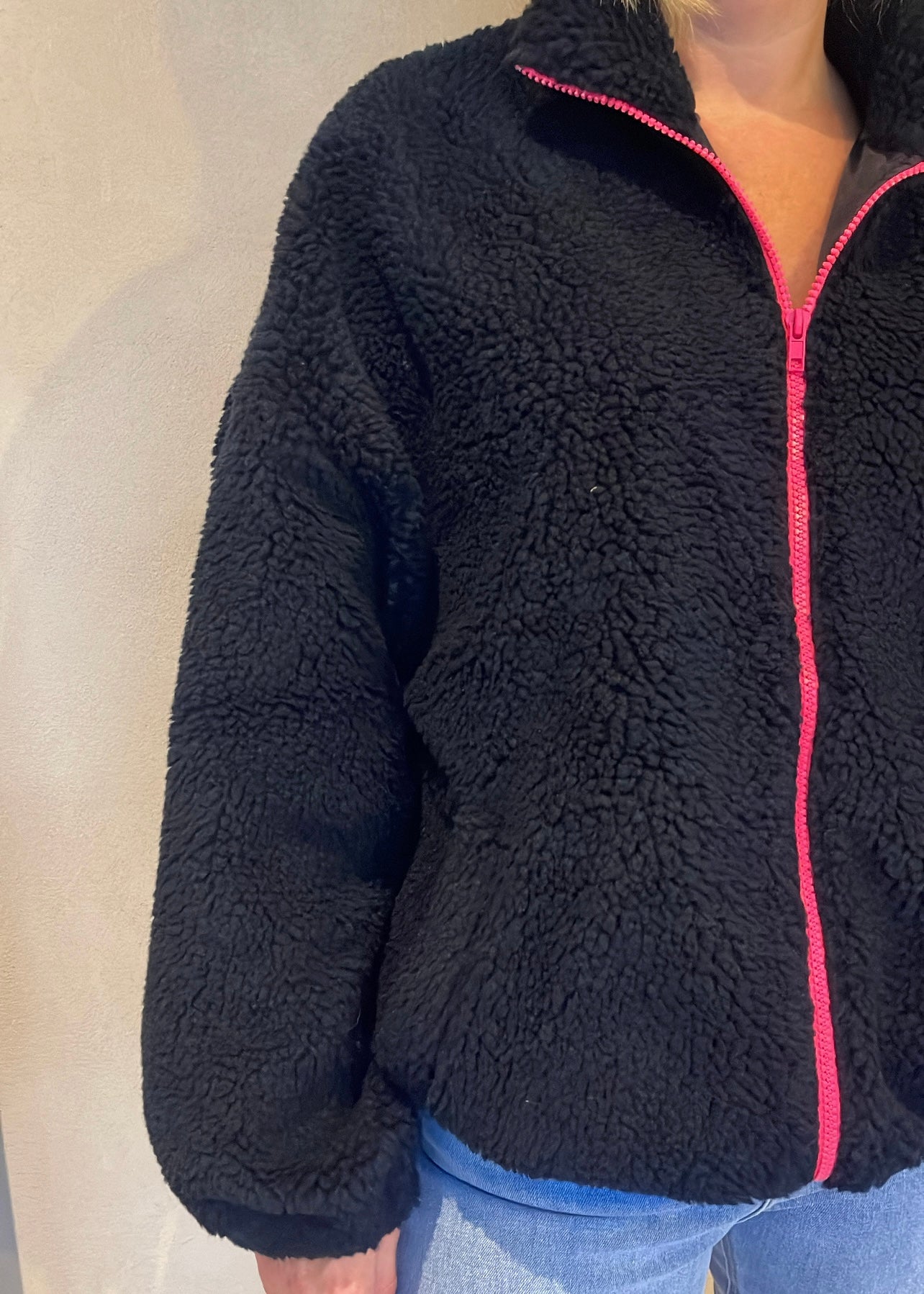 Teddy jacket dark blue