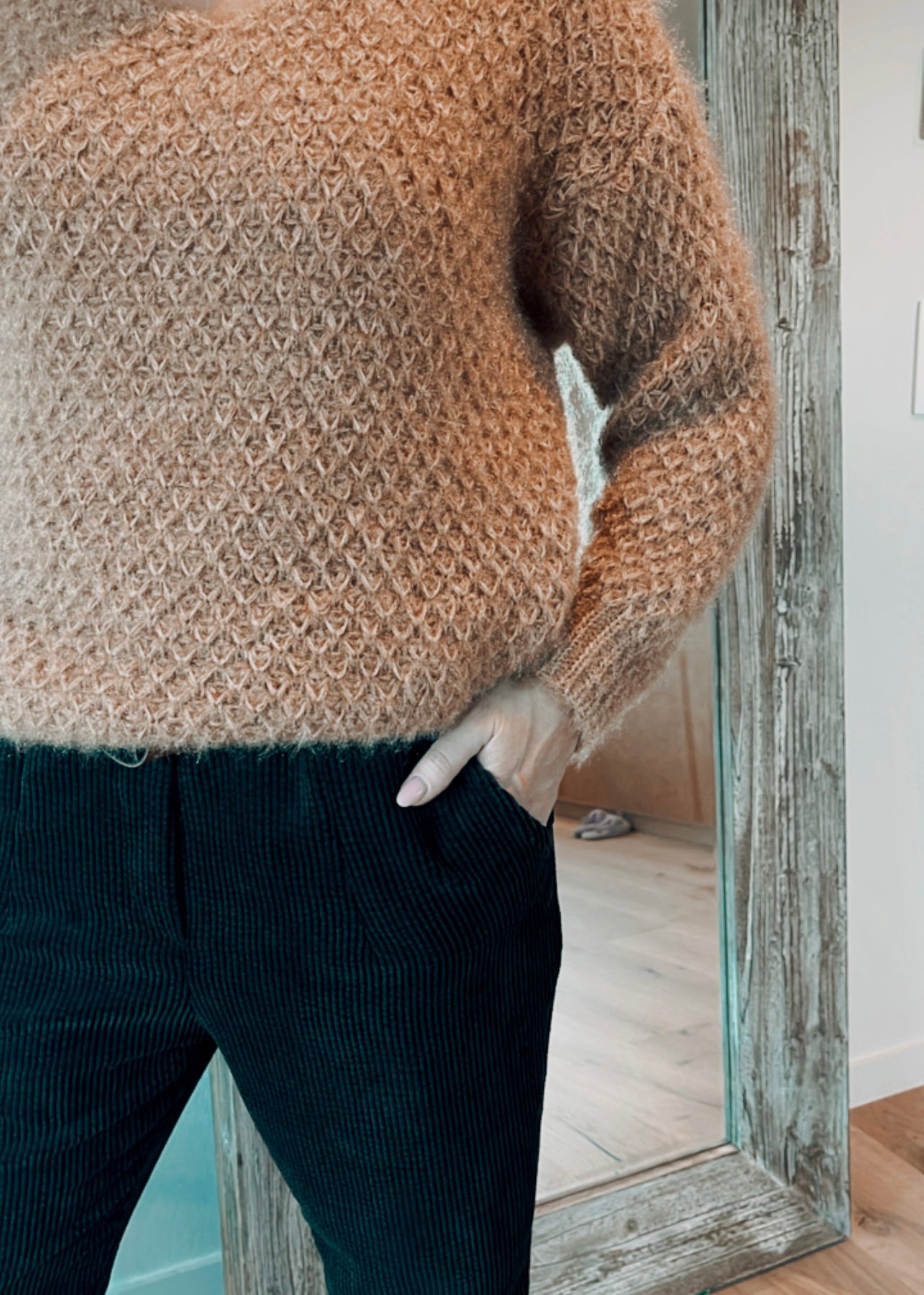 Corduroy zwarte broek