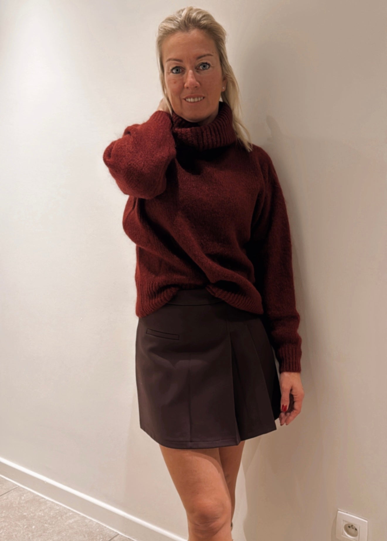 Burgundy turtle neck