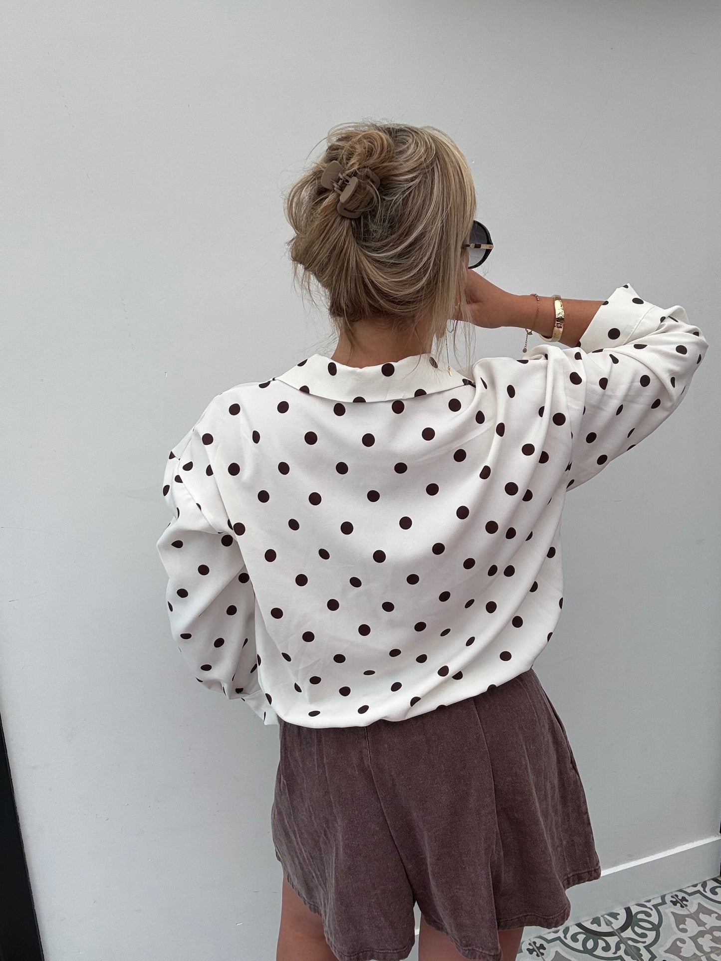 Wit polkadot jasje TU