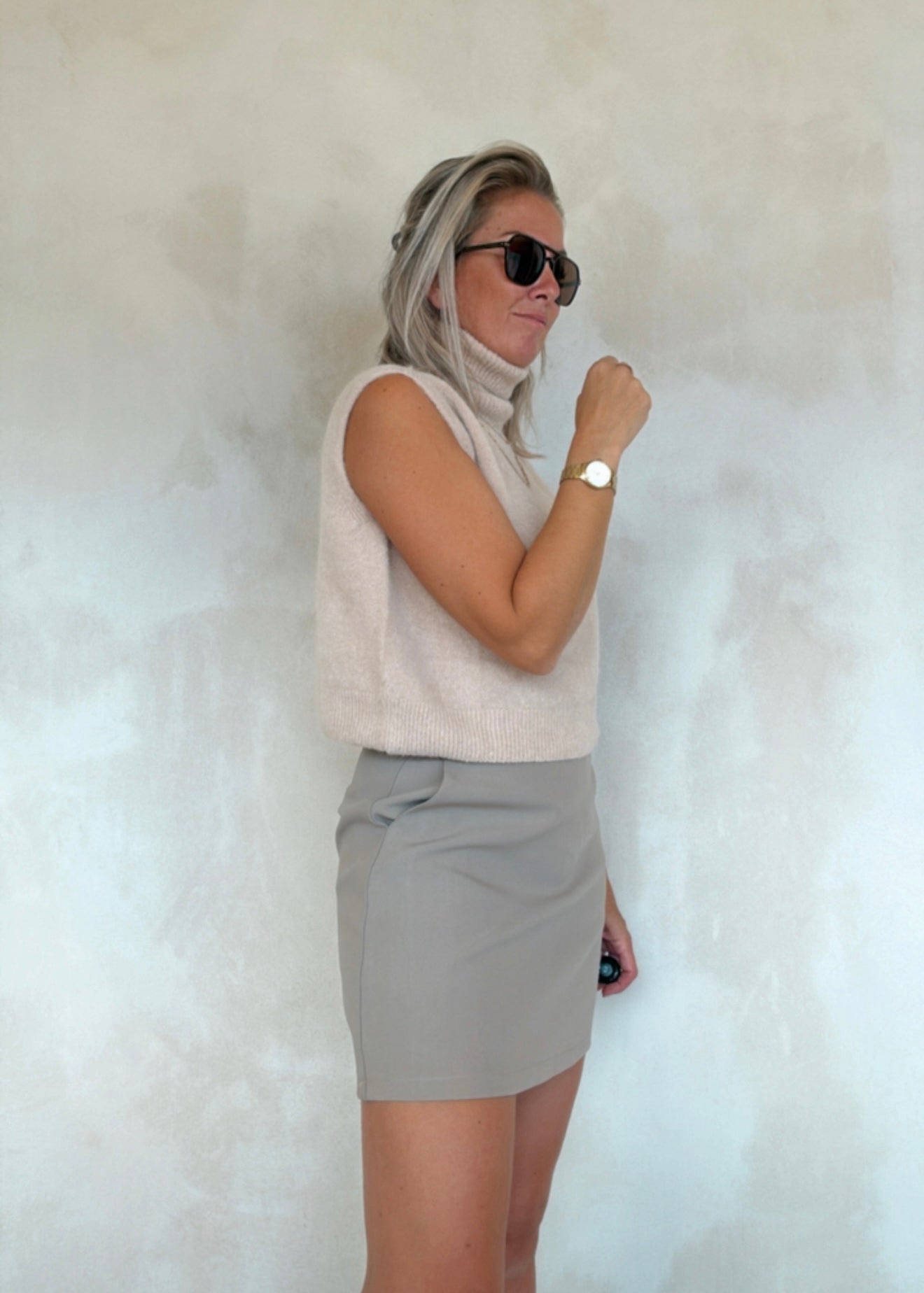 Skirt taupe