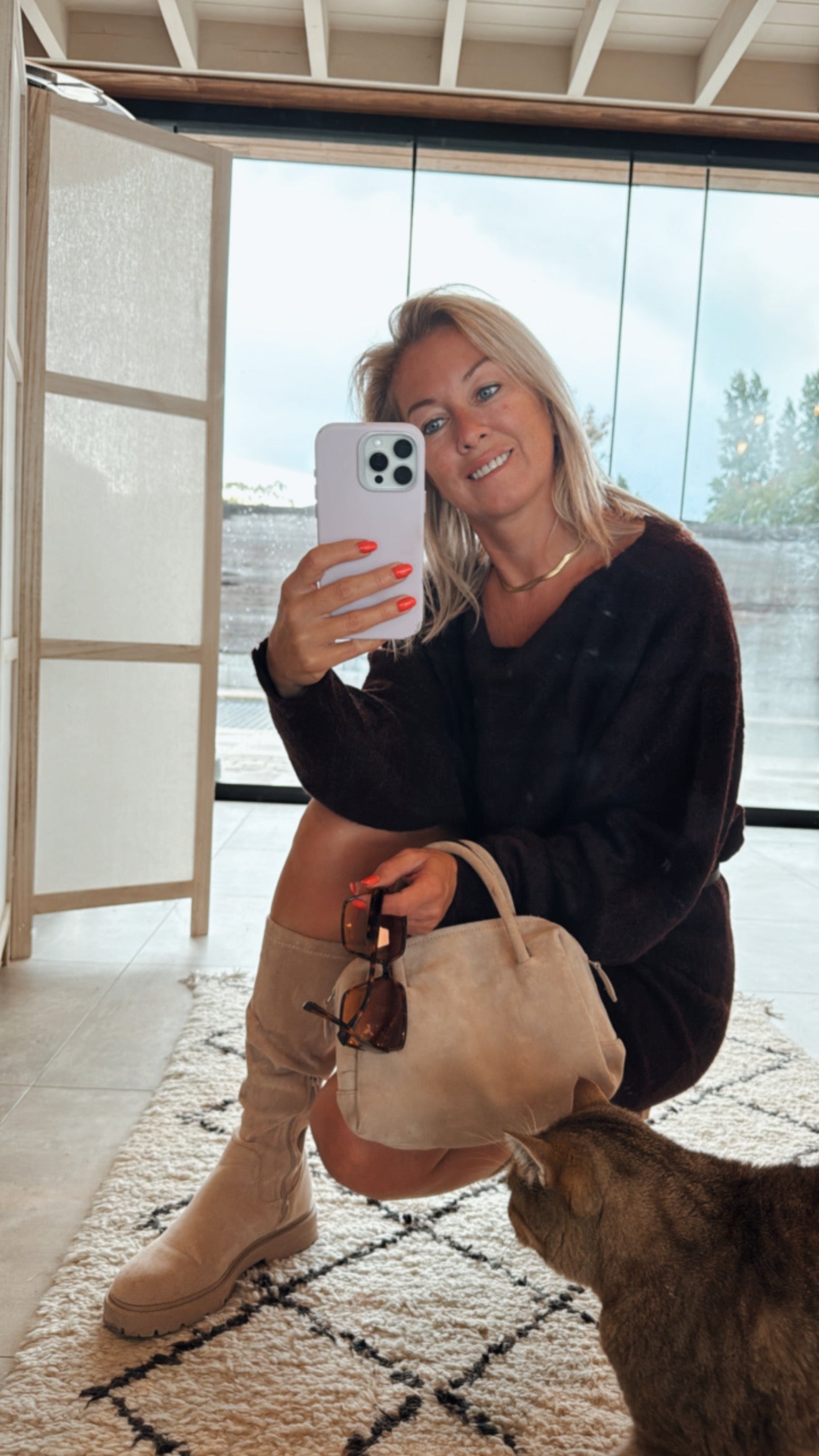 GRETCHEN BORDEAUX KNITTED DRESS