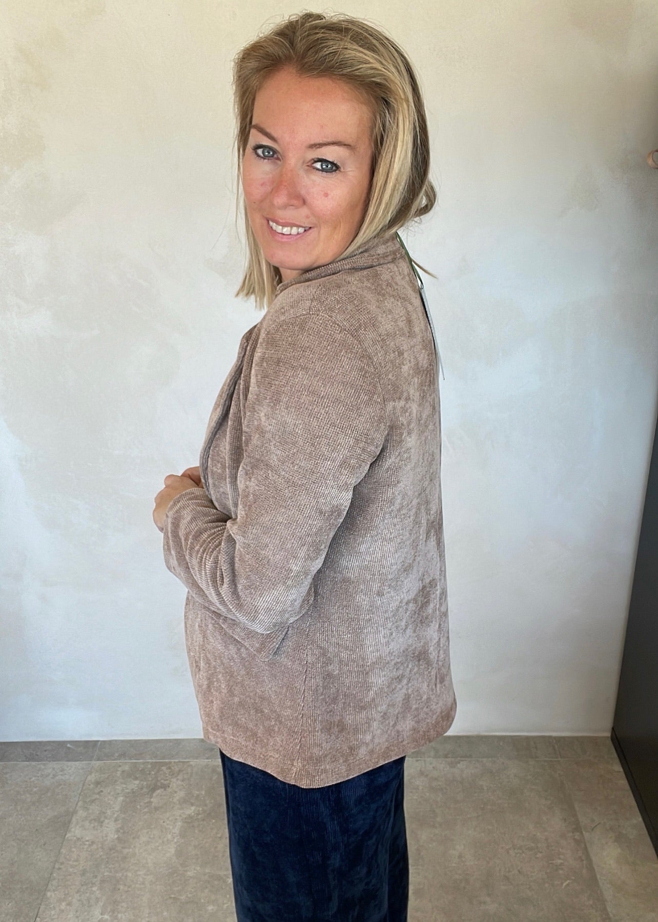 Iven Brown Blazer - Ribfluweel