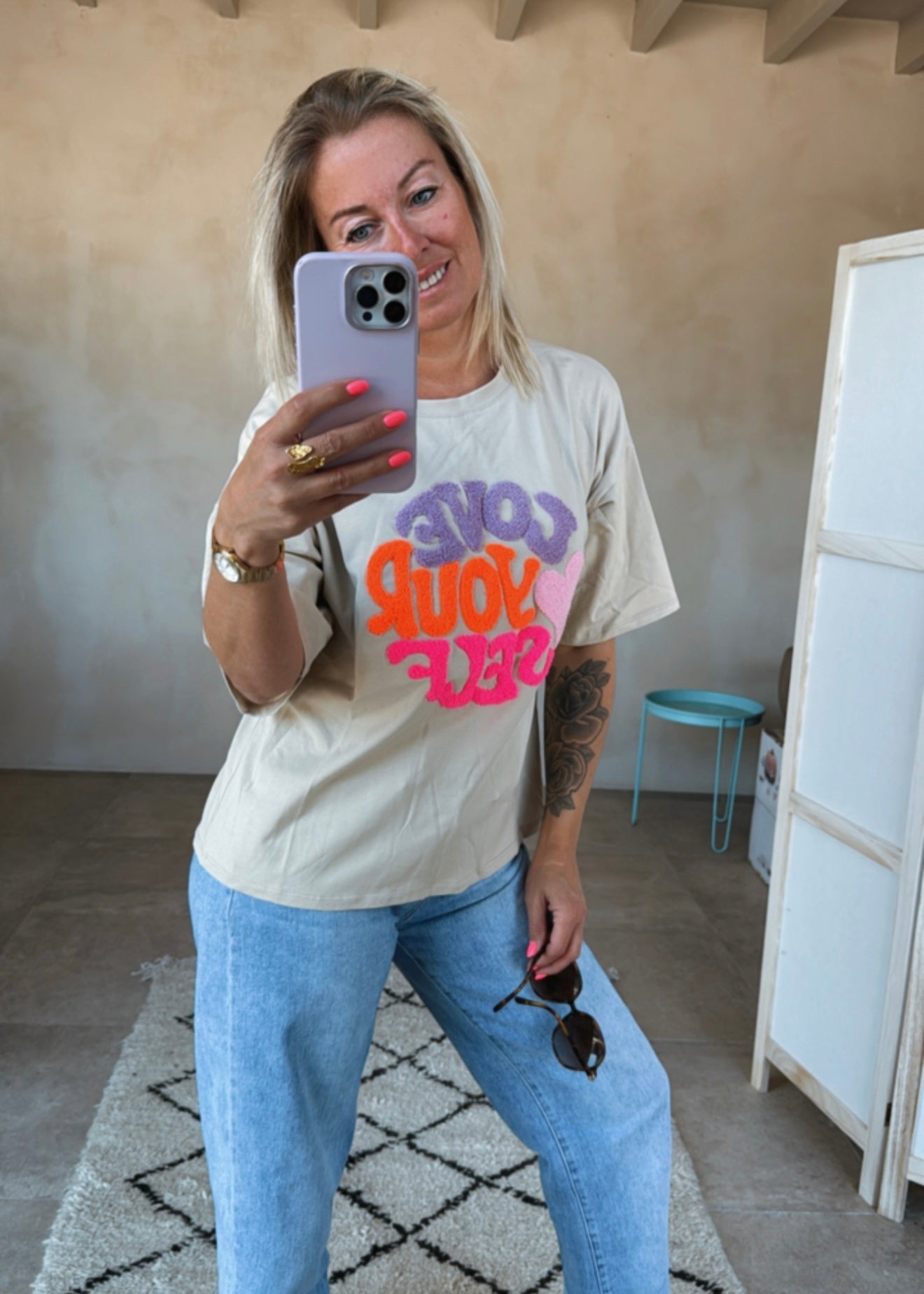 T-SHIRT BEIGE LOVE
