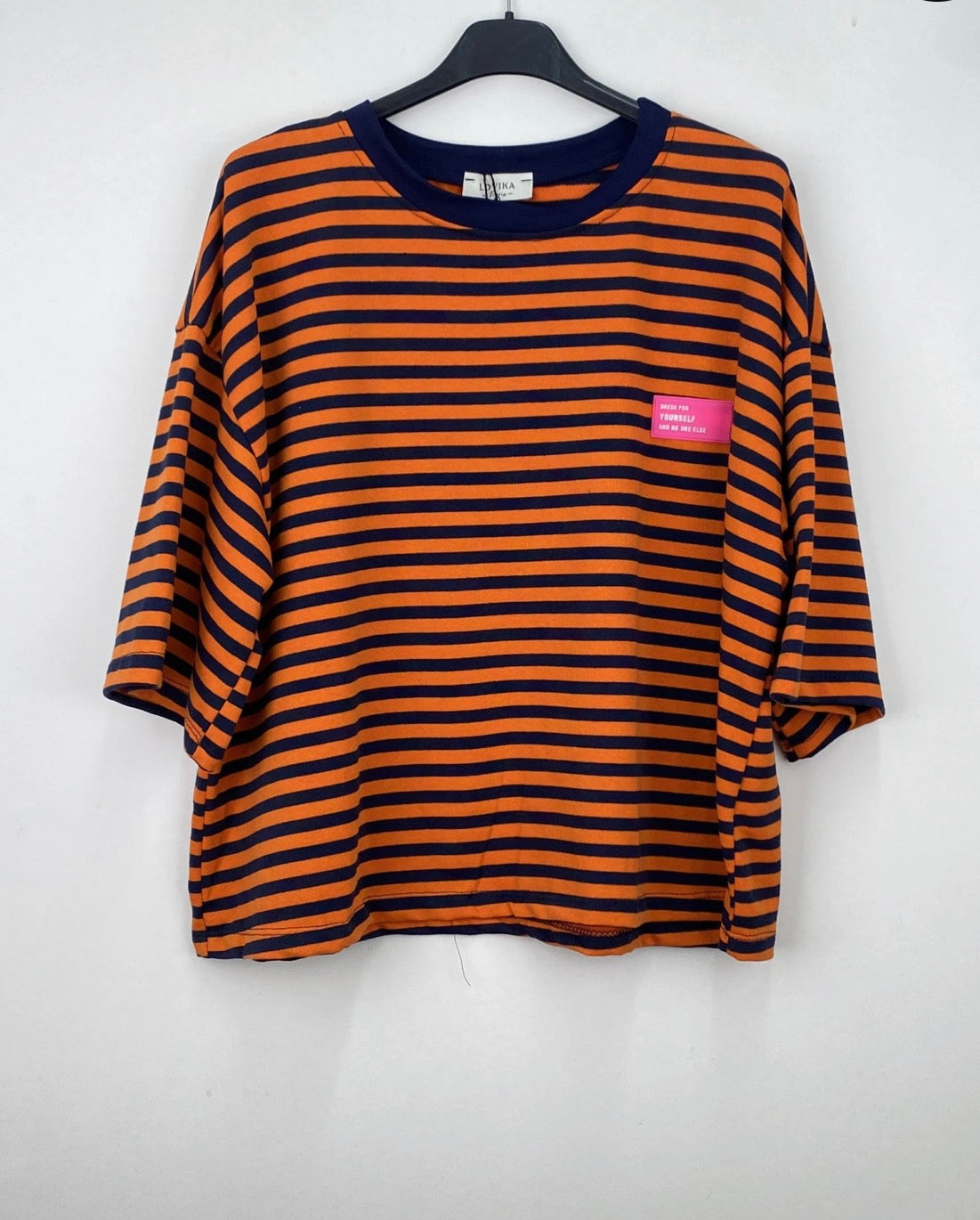 Tshirt donkerblauw oranje