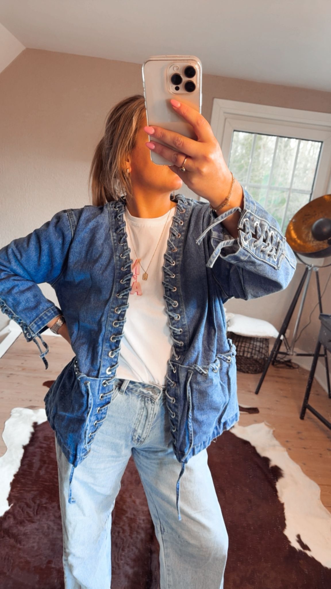 Oversized jeansvest