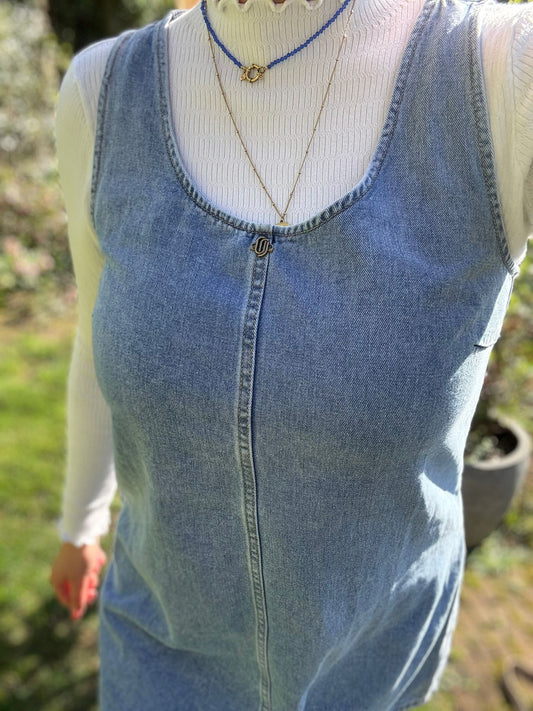 Jeanskleedje zonder mouw