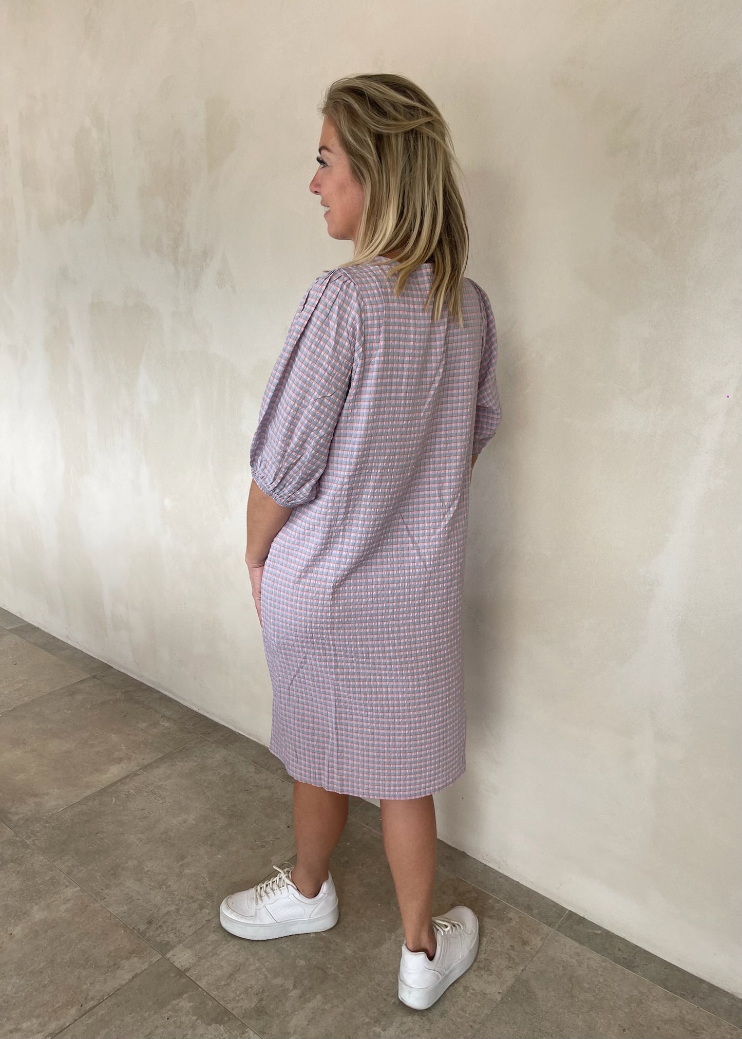 Finn Multi Dress Roze/Blauw