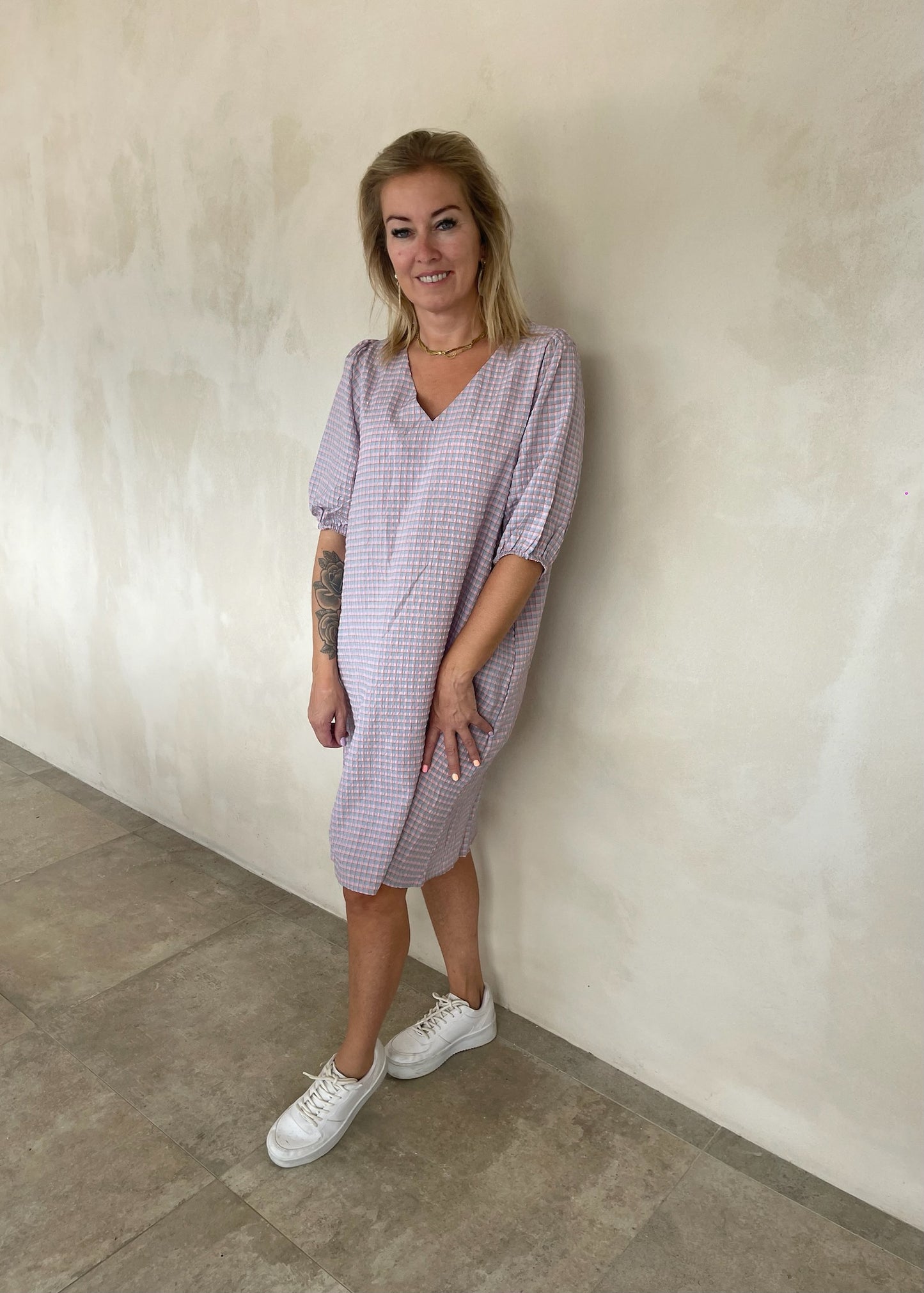 Finn Multi Dress Roze/Blauw