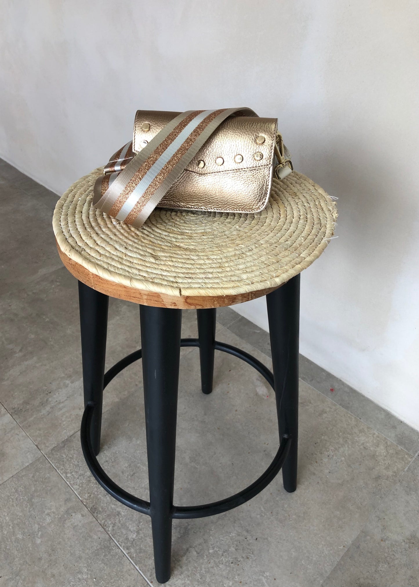 Verstelbare Schouderriem Rosé gold/White
