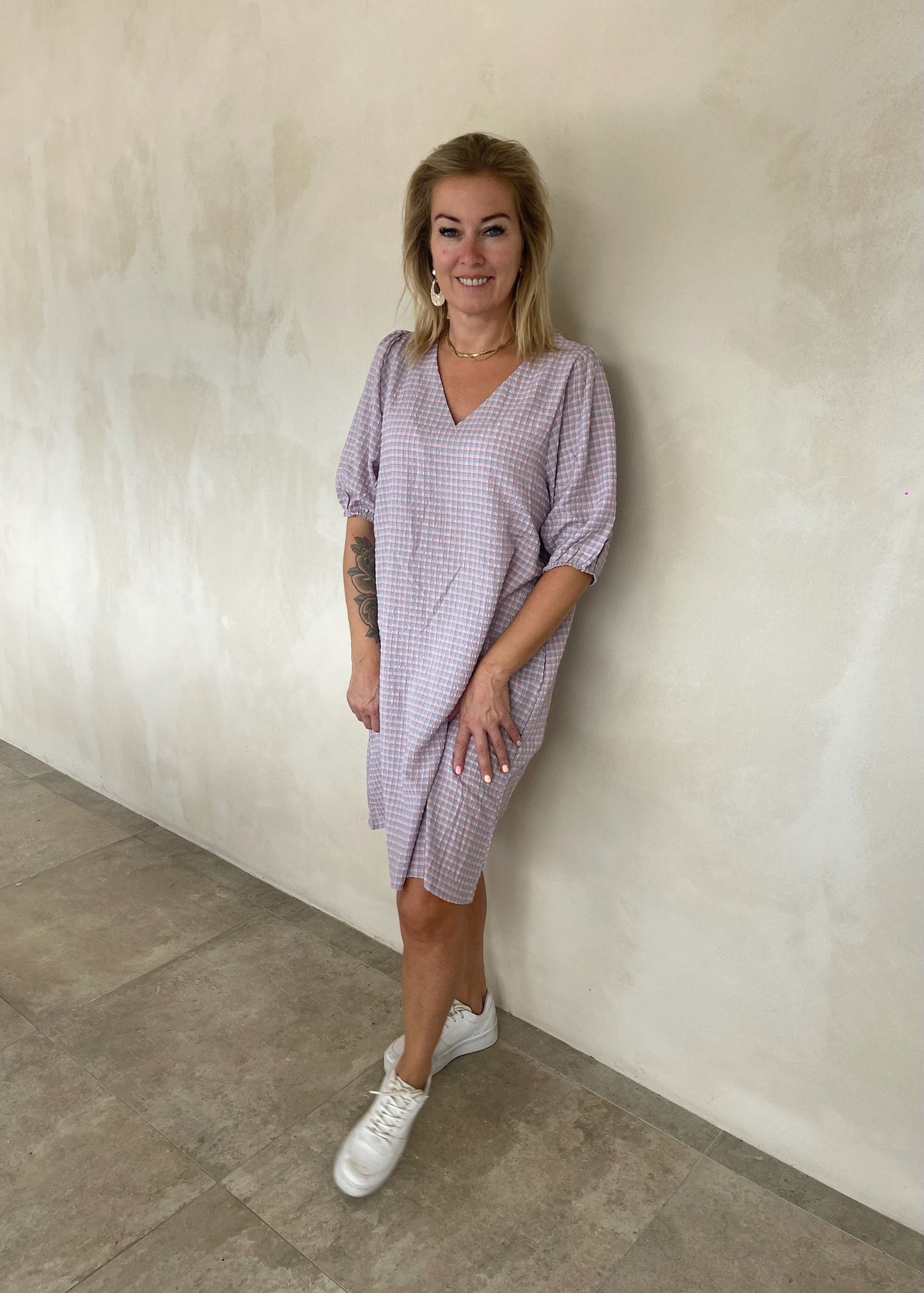 Finn Multi Dress Roze/Blauw