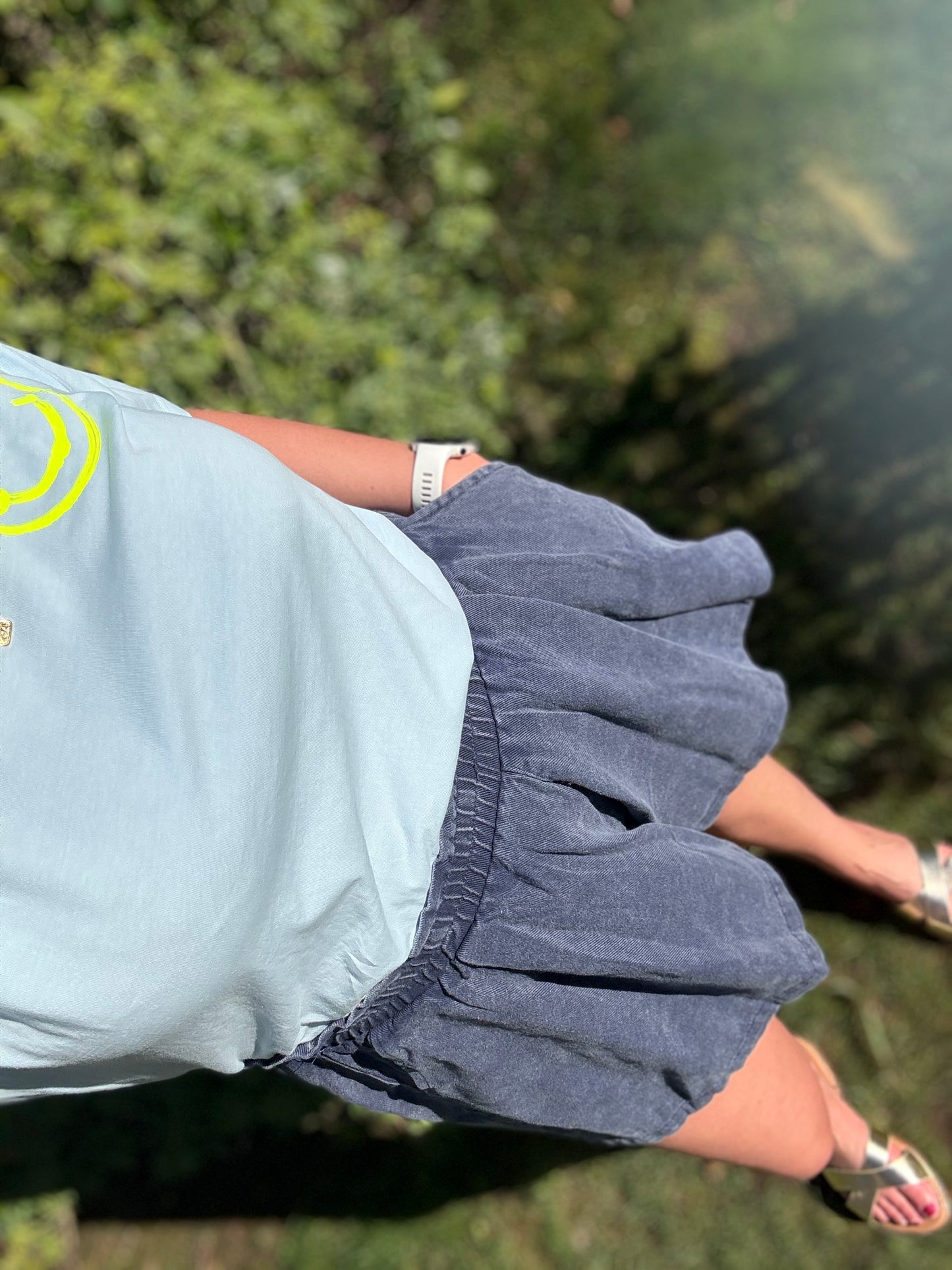 Blauw shortje