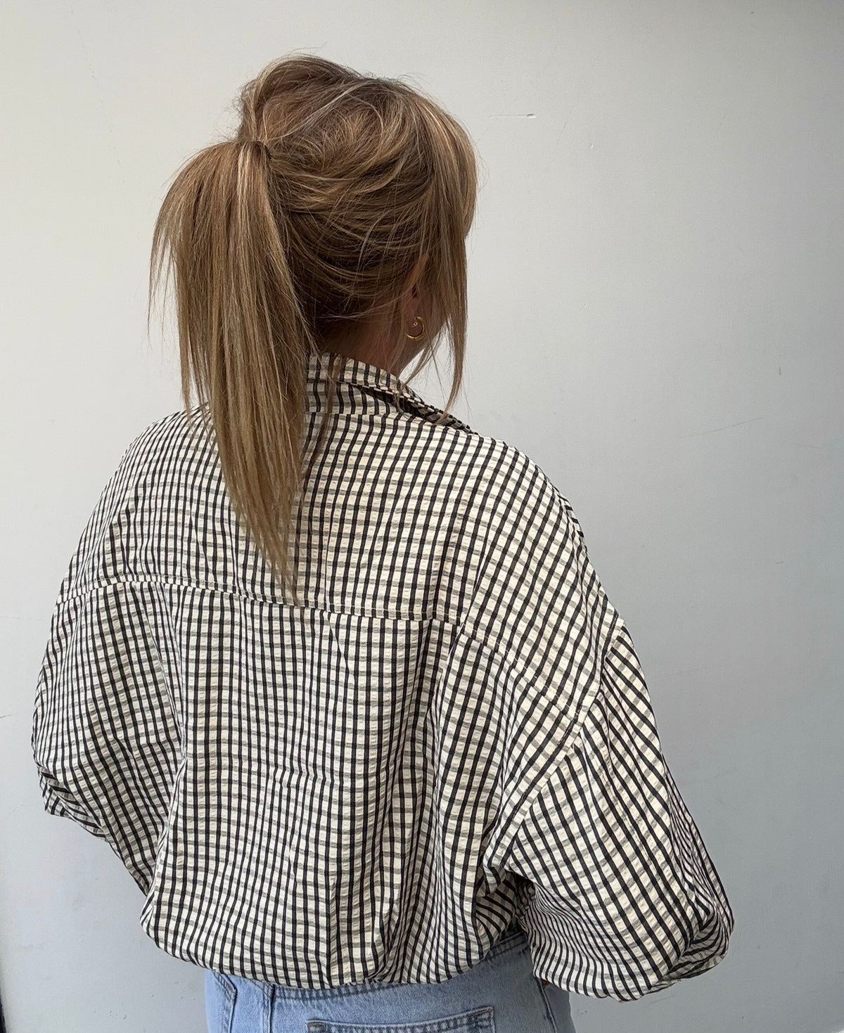 Oversized jacket donkerblauw