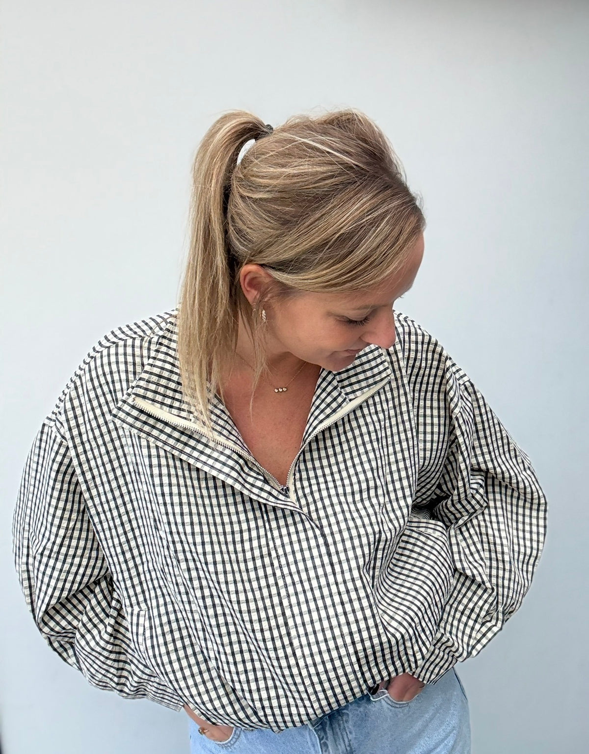 Oversized jacket donkerblauw