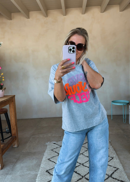 T-SHIRT GREY LOVE