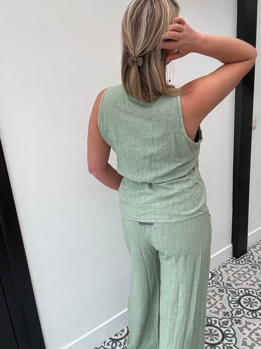 Tweedelige set groen TU