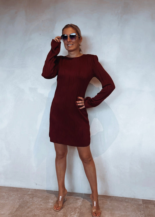 BURGUNDY ANDREA DRESS