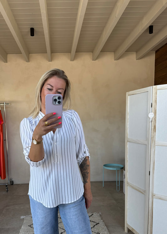 STRIPES WHITE BLOUSJE