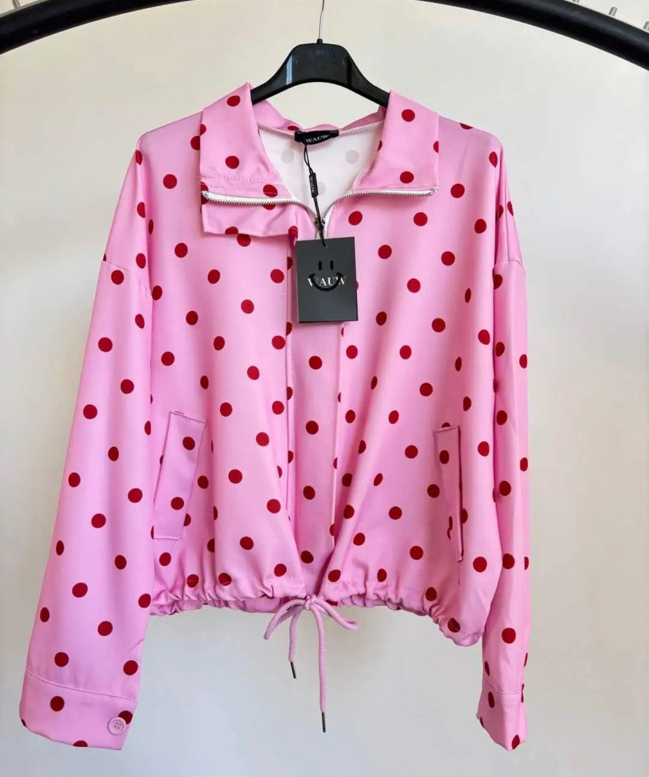Roze polkadot jasje TU