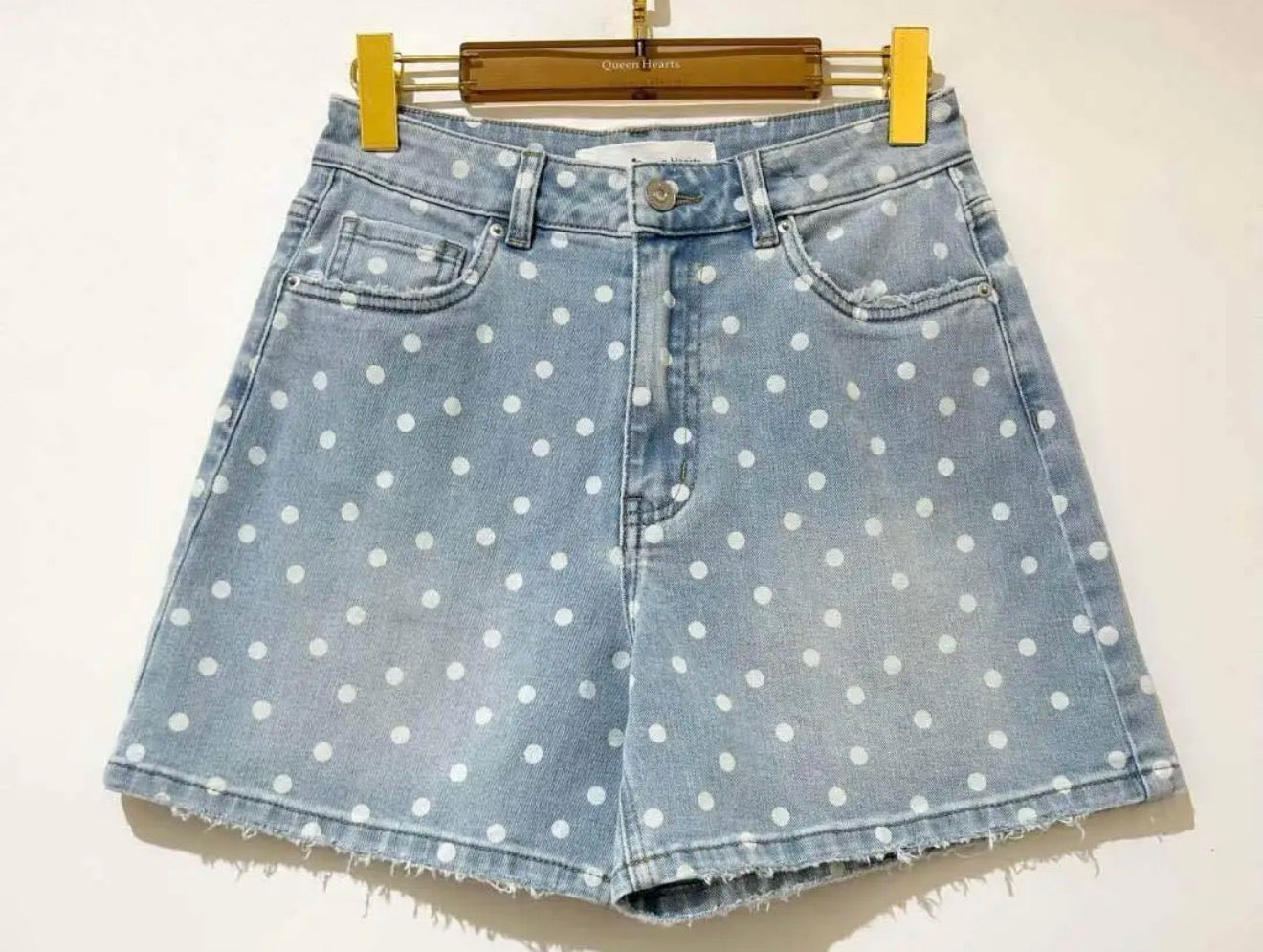 Denim Short Polka Dot