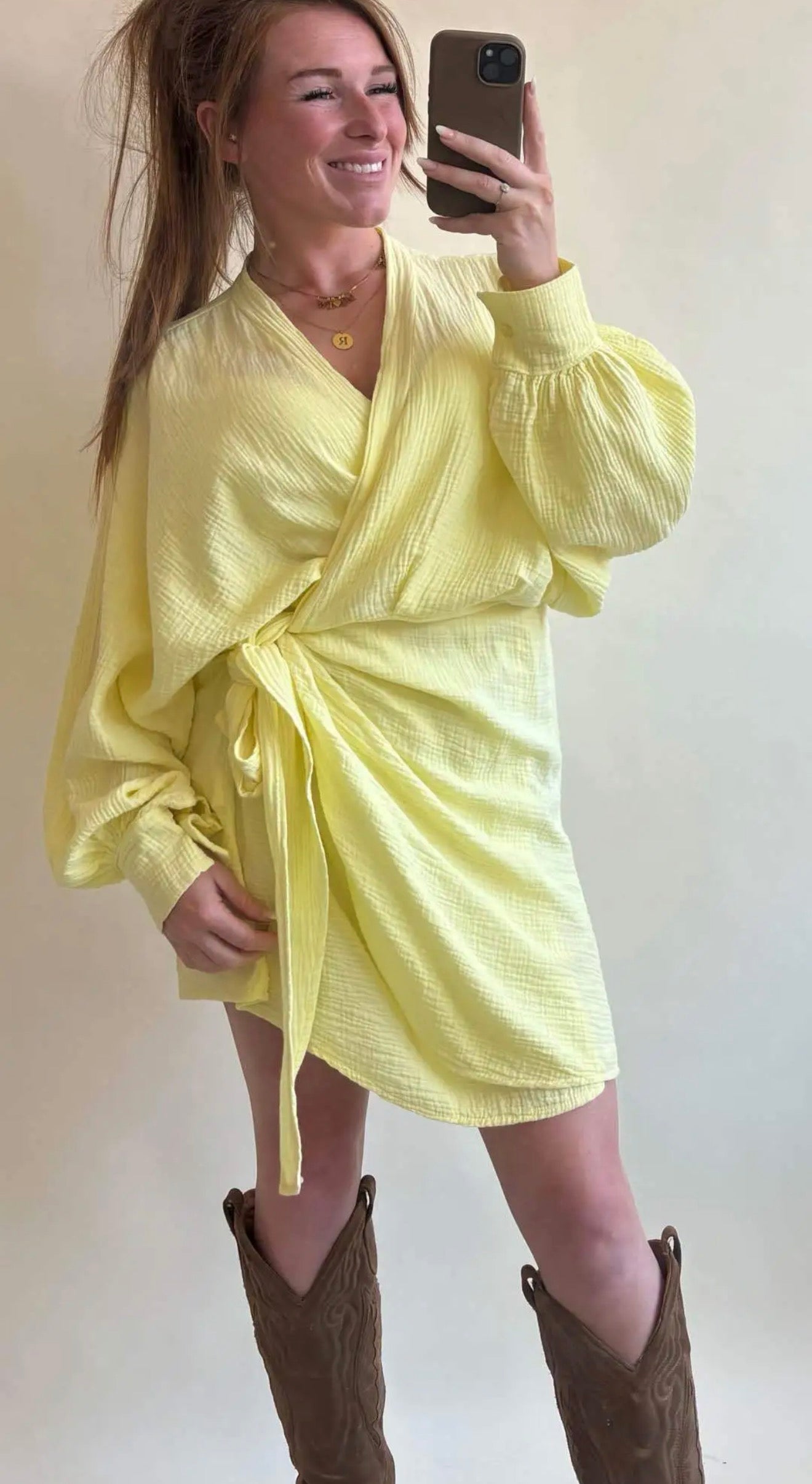Lemon Wrap Dress TU