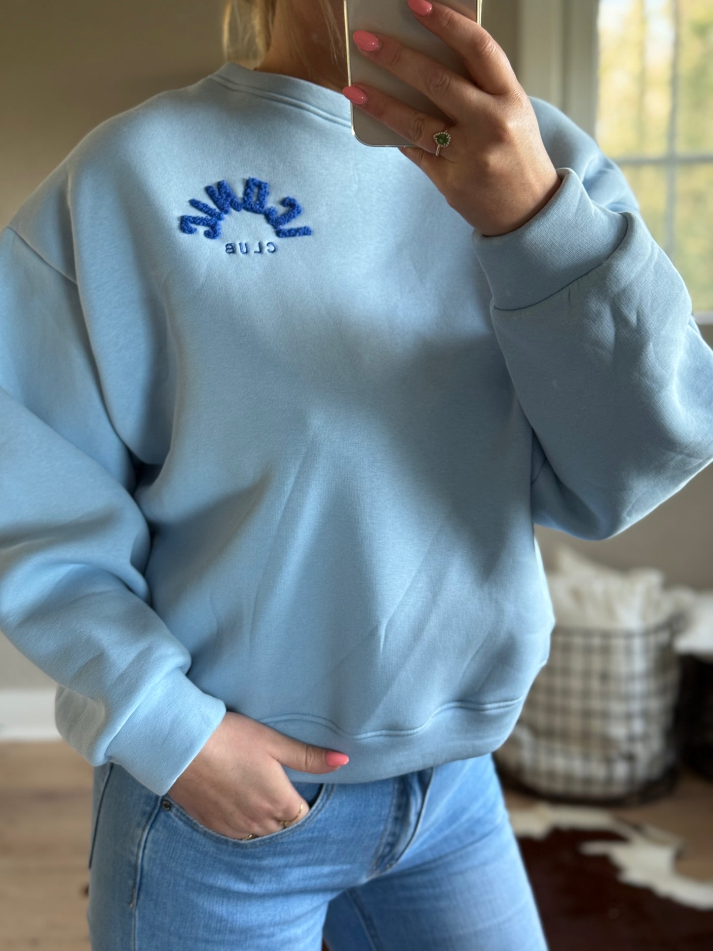 Iconic trui TU blauw