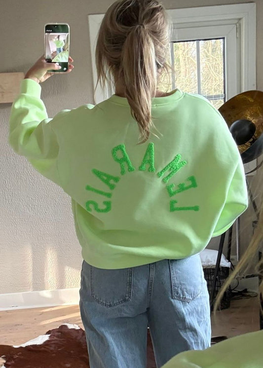 Fluo groene trui Le Marais