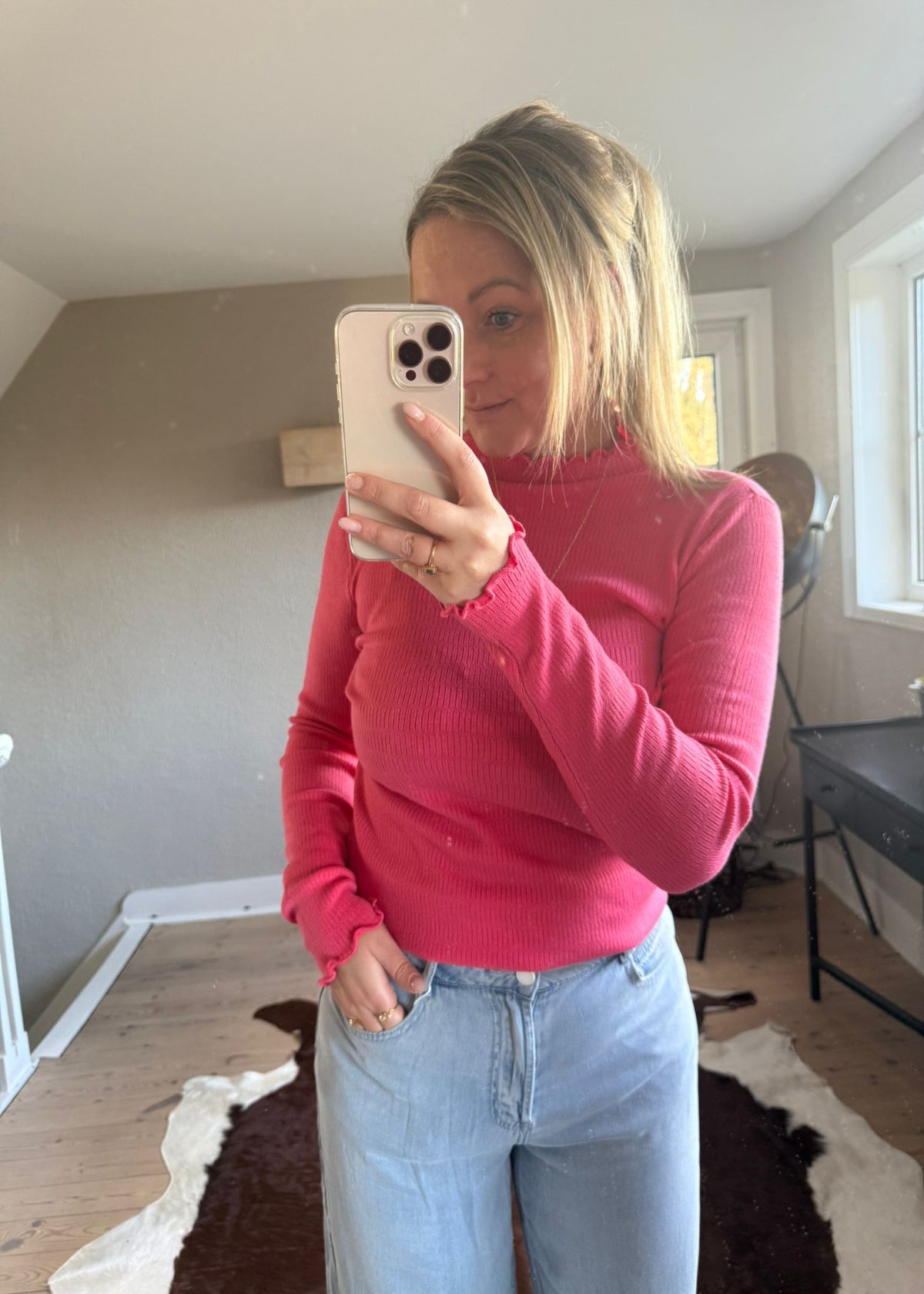 Lange mouw basic koraal