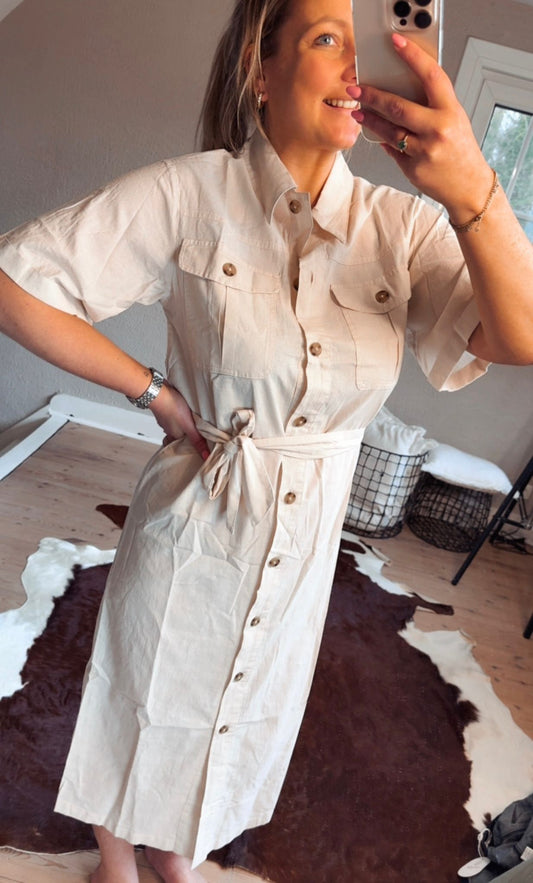 Lang kleed beige
