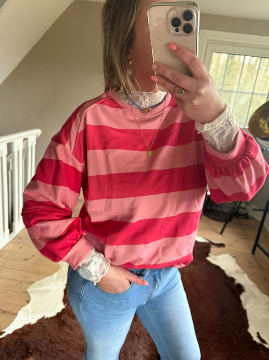 Trui rood/roze