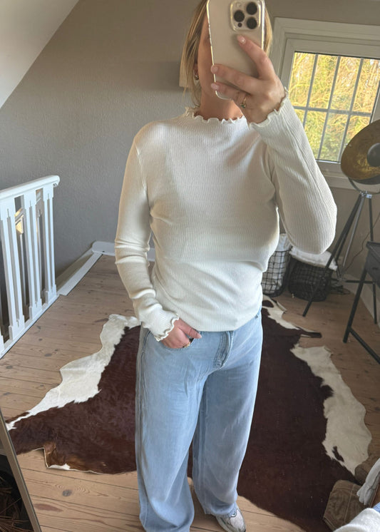 Lange mouw basic wit