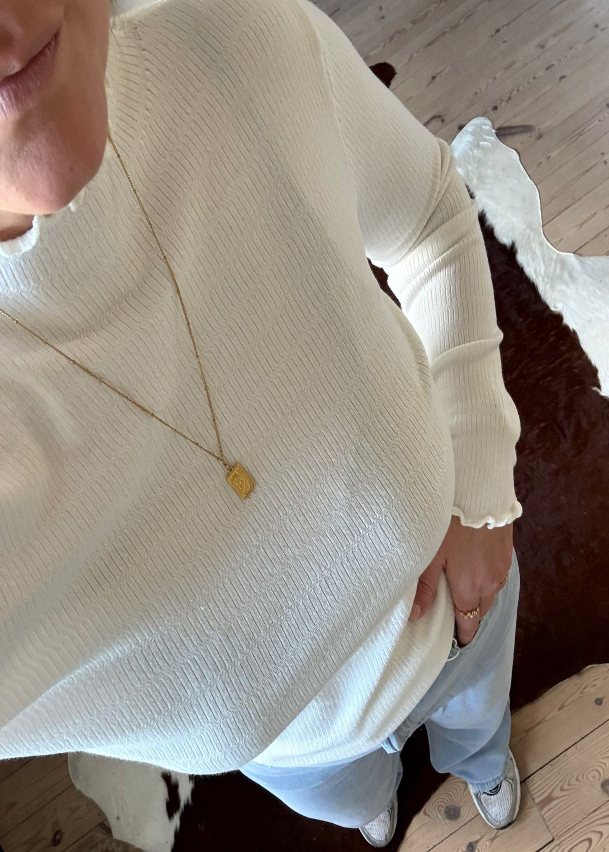 Lange mouw basic wit