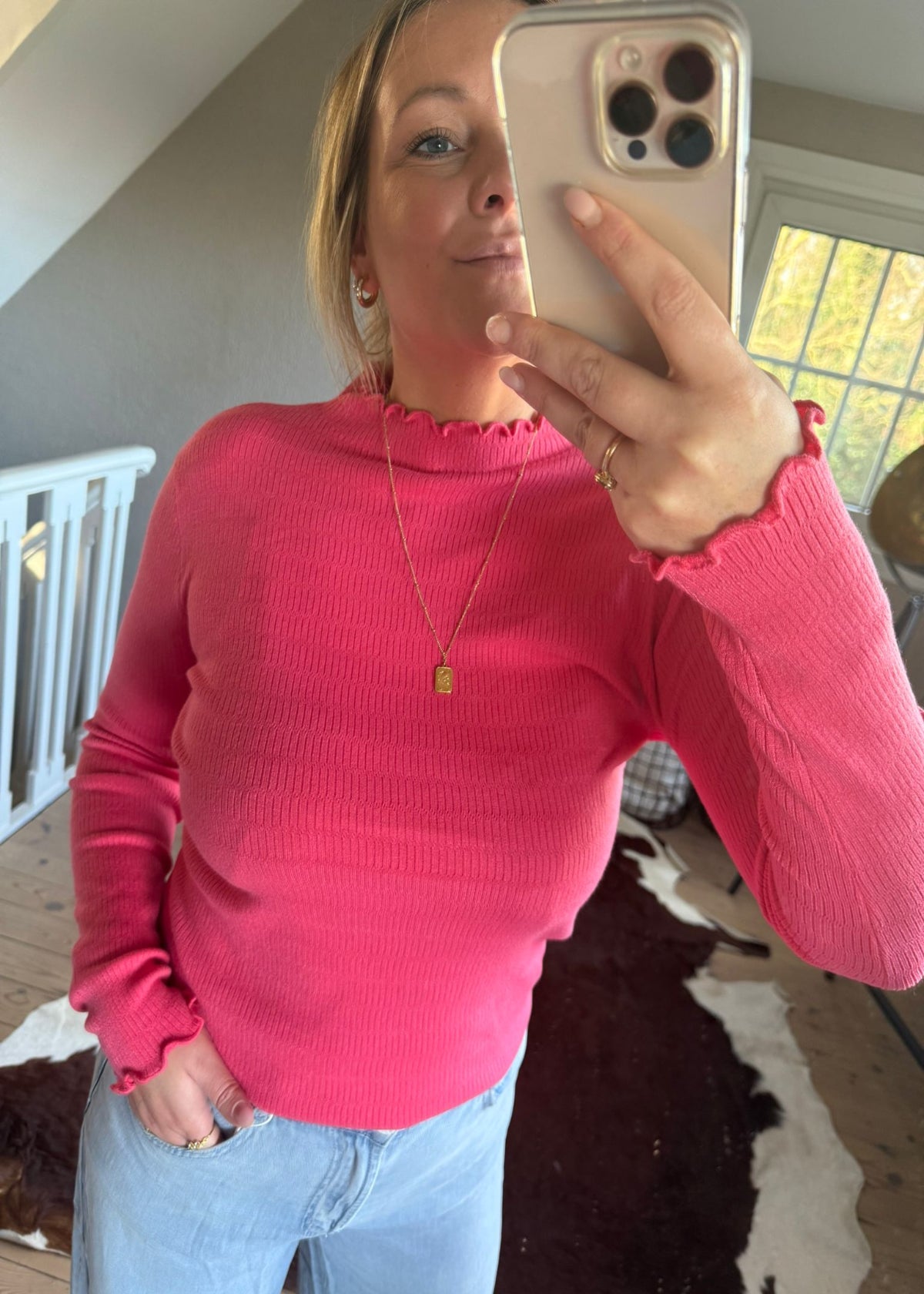 Lange mouw basic koraal