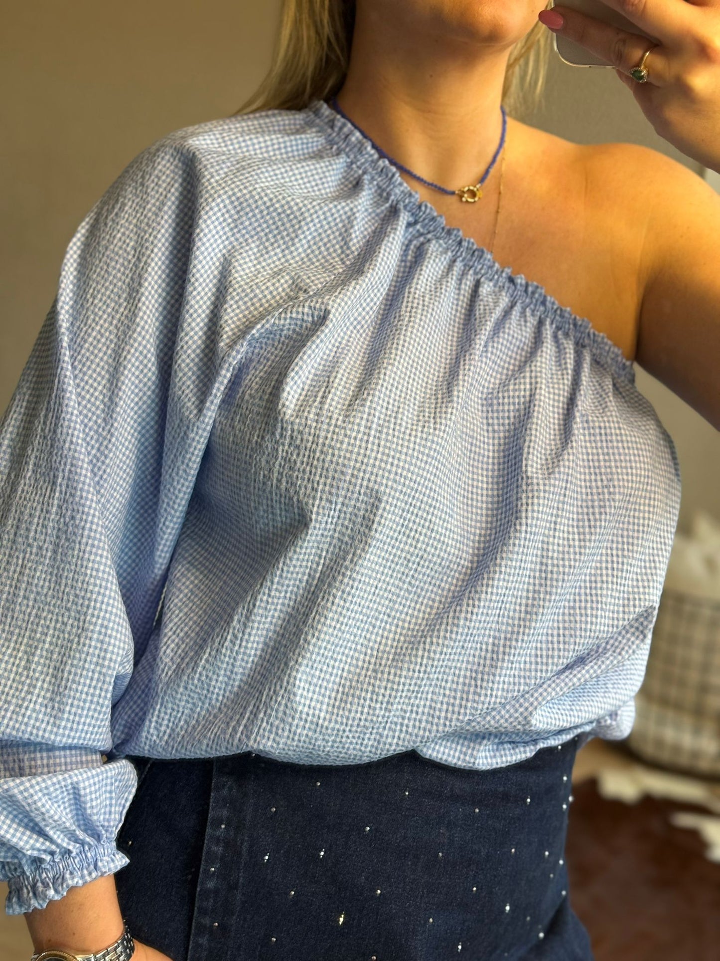 Laatste stuk 🔥 One shoulder blauw