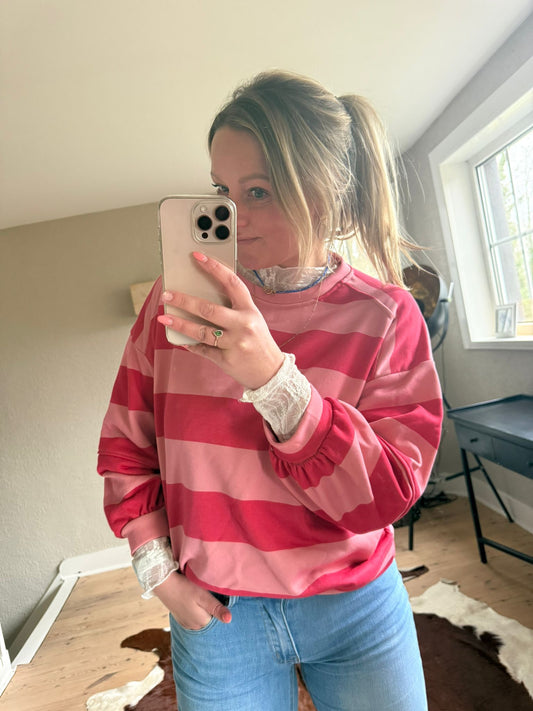 Trui rood/roze