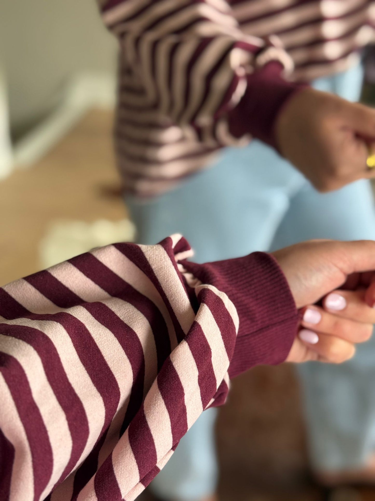Trui burgundy/rose
