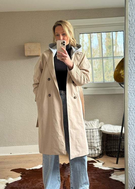 Trenchcoat hoodie beige TU